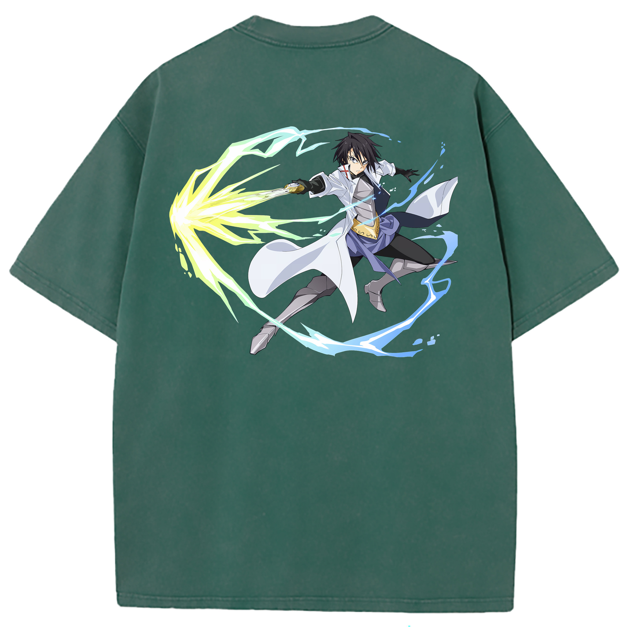 （画像用） 転スラ Regarding Reincarnated to Slime 綿100% ヴィンテージ風 半袖Tシャツ（背面プリント）